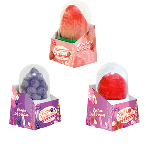 Vente chaude, glace à la crème faible en gras au goût de fruit exotique en forme de raisin 3D, boîte de collation halal, durée de conservation de 12 mois - Product Image 6