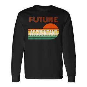 T-shirt promotionnel à manches longues pour les futurs comptables - Product Image 1