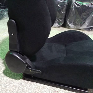 Спортивное сиденье из стекловолокна с откидывающейся спинкой BB7, черное + Универсальные бегунки x1Op - Product Image 4