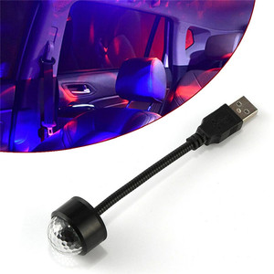 USB Mini Disco <strong>DJ</strong> Ball Auto <strong>Car</strong> Interior Party Atmosphere Light bar Colorful Music Sound Decor LED Light for <strong>Car</strong> Universal - Product Image 1