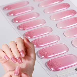 Bandes de <span class=keywords><strong>vernis</strong></span> à ongles en gel <span class=keywords><strong>semi</strong></span>-durcissable en 60 secondes, translucides roses, sans dommage, durcissement sous <span class=keywords><strong>lampe</strong></span> UV - Product Image 1