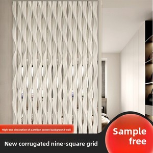 Neuf-grille vague motif PU pierre artificielle fond mur <span class=keywords><strong>cloison</strong></span> écran Design moderne Style à la mode <span class=keywords><strong>brique</strong></span> creuse <span class=keywords><strong>pour</strong></span> Villas - Product Image 3