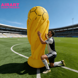 Fiesta de Fútbol Inflable: Balón de Fútbol y Liga de Campeones |   Copa de Fútbol para Decoración de Eventos Deportivos - Product Image 2