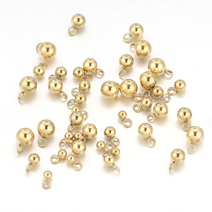 Stainless Steel <b>Spacer</b> Bead With Jump Ring Jewelry Making Hanging Beads With Dangle Ball for DIY Necklace and Bracelet - Product Image 5
