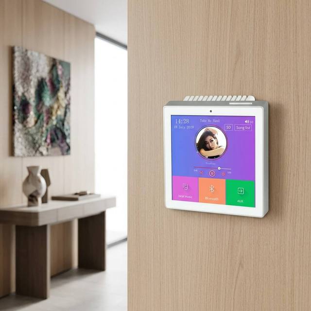 TL-86E Smart Home Wall Mount Music Player Amplifier Touch Screen Audio System Central Control Panel-86 Type Audio