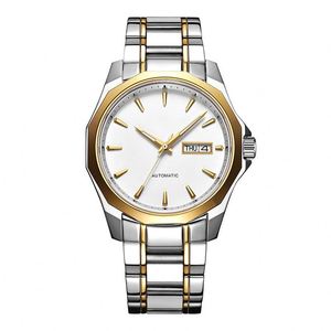 Montre de luxe en or automatique mécanique pour hommes, montre-bracelet de mode pour affaires avec date et saphir, étanche - Product Image 4