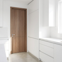 Porte en bois moderne HDF MDF pour chambre et villa, étanche, performance supérieure, surface finie, ouverture manuelle