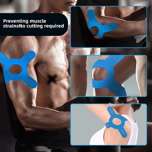 Bande de soutien musculaire en forme de X, bandage élastique pour coudes, épaules, genoux, chevilles, bande de soutien athlétique réutilisable - Product Image 1