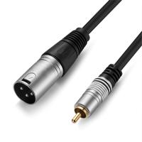 Câble d'alimentation hi-fi RCA mâle à 3Pin XLR, cordon adaptateur Audio non balancé pour haut-parleur, amplificateur mixeur