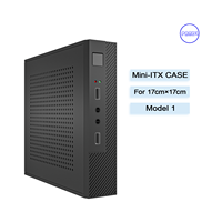 Nuevo Gabinete PC de Escritorio Mini ITX con Enfriamiento Eficiente, Adecuado para Computadora Gaming, Soporta Placa Base de 17 cm x 17 cm, Puerto Frontal USB y Ventilador