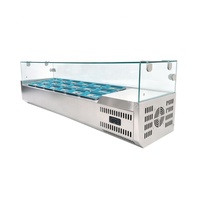 Table de préparation de salades et de sandwichs à refroidissement direct de 1,5 mètre, en acier inoxydable 201, pour usage commercial