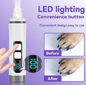 Meilleur vendeur mondial 2026, lime à ongles silencieuse Groom <span class=keywords><strong>Pro</strong></span>, lime à ongles silencieuse pour chien, réglage à 3 vitesses, lumière LED intégrée, sûre - Product Image 6