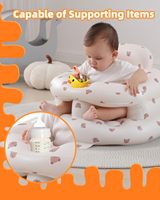Chaise gonflable moderne pour bébé de 3 ans et plus, pliable, portable, siège de sol avec ventouse intégrée, pompe à air intégrée pour extérieur/intérieur, utilisation en cuisine