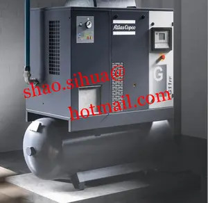 Compressor de ar atlas em 4 kw, compressor de ar com parafuso g4 4 kw com montagem de tanque de 270l