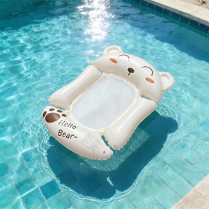 Red de clip inflable de oso de peluche de dibujos animados engrosada y antivuelco, tira flotante de tela de malla transpirable, para adultos y niños, para el agua. - Product Image 3