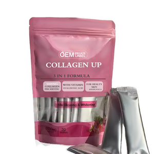 Poudre de collagène en petit sachet avec vitamine C acide hyaluronique et faible en calories - Product Image 1