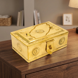 Boîte à bétel traditionnelle en laiton, boîte de rangement pour Paan Daan Kumkum Haldi, récipient Dabbi Supari, boîte décorative pour Pooja, cadeau de mariage - Product Image 6