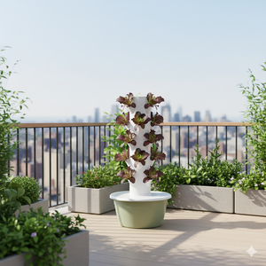 Sistema de Cultivo Vertical Acuapónico e Hidropónico para Jardín Interior con Bomba, Columnas de Cultivo de 5 Niveles - Product Image 1