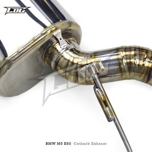 Auto Valvetronic Catback para <span class=keywords><strong>BMW</strong></span> <span class=keywords><strong>M5</strong></span> E60 5.0L 2003-2010 titanio rendimiento Catback escape Dual X tubo diseño silenciador escape - Product Image 3