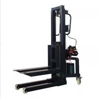 Mini transpalette semi-électrique portable, capacité 200 kg, hauteur de levage 1,2 m, fourche électrique, longueur 615 mm, 12 V, nylon solide