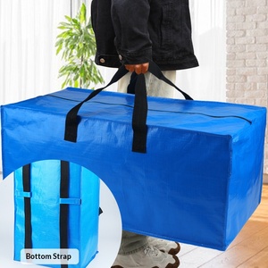 Sac de déménagement et de rangement portable réutilisable en non-tissé, avec fermeture éclair et poignées, grand format, écologique, vente en gros usine - Product Image 1