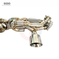 Tuyaux d'échappement Valvetronic en titane SDO pour Porsche 718 Cayman GT4 4.0L 2019-2024 Performance Catback avec embouts argentés plaqués