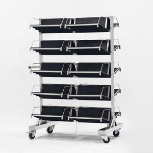 Di alta Qualità In Acciaio Inox Antistatico Turnove cesto appeso ESD SMT PCB Reel Bagagli Trolley Carrello con appesi rack - Product Image 1