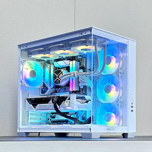 Boîtier d'ordinateur de jeu Micro ATX de haute qualité MSY, tour moyenne, <span class=keywords><strong>blanc</strong></span>, audio HD, USB 3.0, panneau latéral en verre trempé, alliage d'aluminium, métal - Product Image 5
