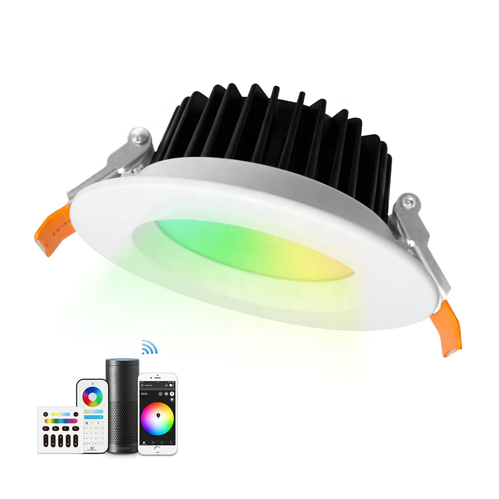 GL-D-005P светильник Gledopto ZigBee, встраиваемый, RGB и белый, с подсветкой, с умным управлением, встраиваемый светильник 6 дюймов