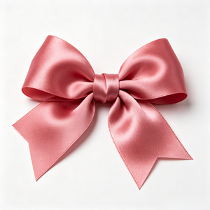 Lazo Decorativo Multiusos de Satén Color Rosa Empolvado, Listo para Usar, para San Valentín, Bodas, Ramos de Rosas, Empaque de Regalos Neutral - Product Image 1