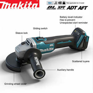 Herramienta de Corte y Pulido de <span class=keywords><strong>Velocidad</strong></span> <span class=keywords><strong>Variable</strong></span> de Grado Industrial con Empuñadura Ergonómica para Trabajar Metales, <span class=keywords><strong>Amoladora</strong></span> Angular <span class=keywords><strong>Makita</strong></span> de 125 mm sin Escobillas - Product Image 4