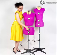 Maniquíes de Costura Ajustables para Mujer, de Plástico ABS, con Soporte para la Parte Superior del Cuerpo, para Uso de Sastre, en Posición de Pie