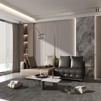 Ensemble de canapé et table basse en cuir avec cadre en bois massif de style moderne et luxueux, couleur personnalisée, pour le salon