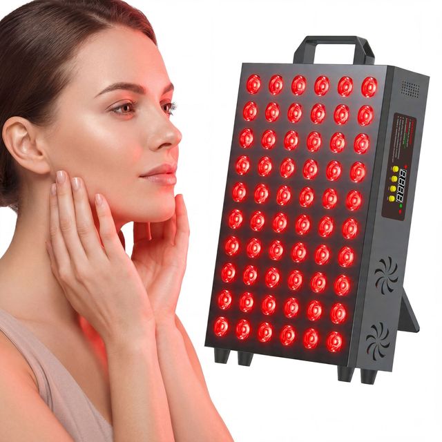 NQK Professional Standing 660nm 850nm Full Body Infrared Led Red Light Therapy Device Panel 60pcs LEDs Multi-Plug 1-Year