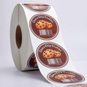 Étiquette d'emballage personnalisée pour biscuits aux pépites de chocolat, résistante à l'eau, résistante à la chaleur, écologique, pour boîte de collations sucrées, desserts - Product Image 3
