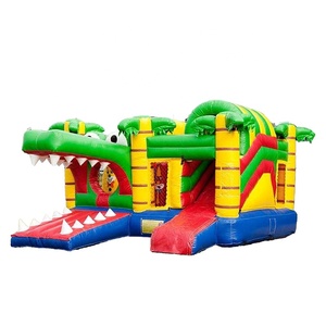 Gorila inflable cocodrilo inflable Combo gorila tobogán Casa de rebote patio trasero alquiler fiesta Pvc Unisex - Product Image 4