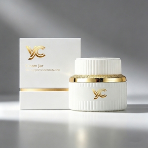 <span class=keywords><strong>Le</strong></span> pot <span class=keywords><strong>en</strong></span> <span class=keywords><strong>verre</strong></span> de style arabe doré convient à l'utilisation comme pot à cosmétiques ou à épices - Product Image 4