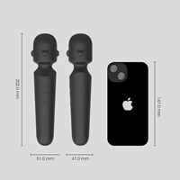 Massagestab für Frauen Wasserdicht Weiches Silikon Multi-Frequenz-Vibration USB Aufladbar Handgehaltener Persönlicher Massagestab Sexspielzeug
