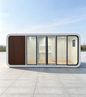 Capsule de bureau modulaire et mobile de 6 m : Élégante cabine préfabriquée pour bureau, hôtel ou appartement