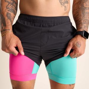 Collants grande taille à taille haute avec poches, doublure camouflage, en maille, pour athlétisme, maternité et shorts de course pour hommes - Product Image 2