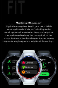 HT32 Smart Watch 1.43 \ "1GB memori Built-in lirik musik perekam suara kompas NFC-kompatibel untuk IOS menjawab panggilan - Product Image 6