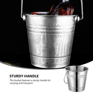 Cubo de metal para bebidas, con asa, para refrescos, champán, vino, soda, hielo, ideal para bares de mimosas - Product Image 2