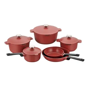 Set peralatan masak dapur rumah tangga, Set panci masak aluminium kualitas Premium, peralatan masak untuk memasak rumah tangga