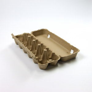 Biodegradable Eco-friendly 12 Hole <strong>Eggs</strong> Paper <strong>Packaging</strong> Tray Pulp Fiber <strong>Egg</strong> Carton Tray - Product Image 1