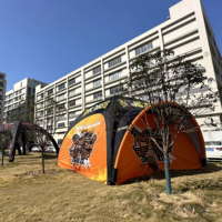 Tente de glamping d'usine pour le camping chapiteau de maison de noël tente de fête gonflable étanche 4 côtés auvent extérieur fermé