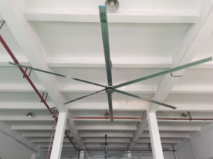 Ventilateur de plafond INDUSTRIEL silencieux à 36 décibels avec moteur PMSM pour musées et bibliothèques à hauts plafonds - Product Image 6