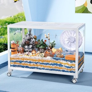 <span class=keywords><strong>Jaula</strong></span> Rectangular de Lujo para Hámster y <span class=keywords><strong>Conejo</strong></span>, Tipo Villa, Metálica, Transparente, Extra Grande, con Diseño de Oso Dorado, Anti-Mordidas, Marca Rubik's Cube - Product Image 1
