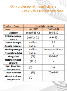 Résine Flexible Antinsky pour Imprimante 3D DLP LCD 405nm 1kg, Type TPU Silicone 70A-80A, Résine Souple Transparente - Product Image 4