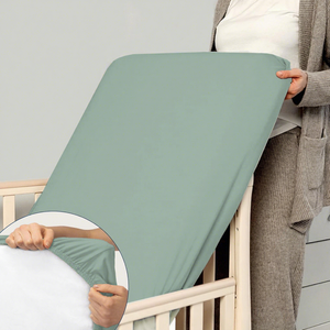 Vente en gros d'usine/OEM, drap de <span class=keywords><strong>lit</strong></span> pour berceau adapté aux berceaux standard et aux matelas pour nourrissons, housse de <span class=keywords><strong>lit</strong></span> pour enfants, ensemble de quatre pièces - Product Image 6