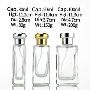 ขวดน้ำหอมทรงสี่เหลี่ยมจตุรัส <span class=keywords><strong>Jo</strong></span> <span class=keywords><strong>Malone</strong></span> ขนาด 50 มล. ขวดน้ำหอมแก้วทรงสี่เหลี่ยมจตุรัสเปล่า ขวดน้ำหอมทรงสี่เหลี่ยมจตุรัสสุดหรูพร้อมฝาสีดำ - Product Image 6